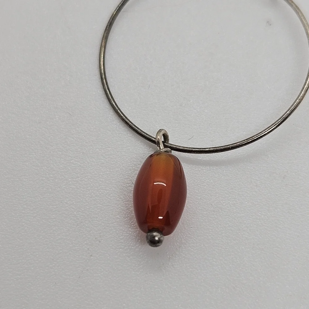 set of five wine charms with multicolor stone beads